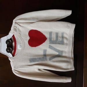 Baby Gap Love sweater 12-18 months